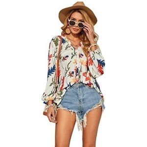 Women’s colorful chiffon blouse